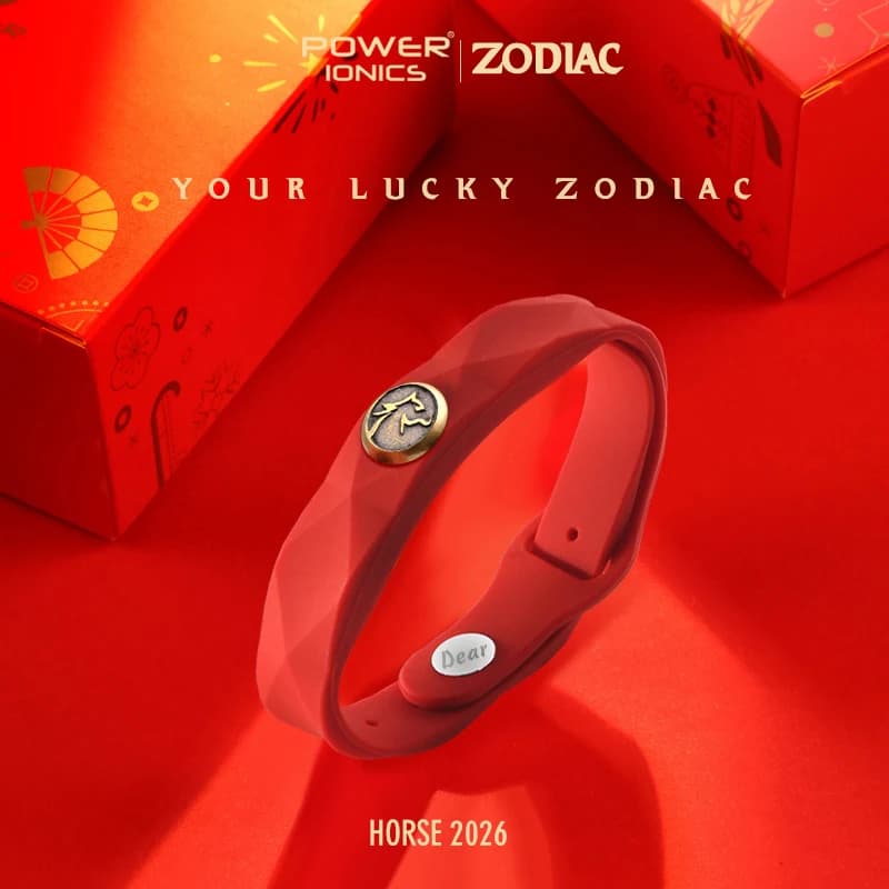Power Ionics 2026 Horse CNY 12 Zodiache Impermeabile 3000 Anioni Bracciale sportivo moda Incisione doganale gratuita