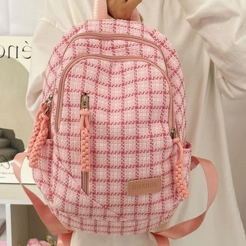 Zaino da scuola leggero Zaino grande Zaino universitario casual Multi-tasche Zaino da donna Borsa da scuola per adolescenti alla moda