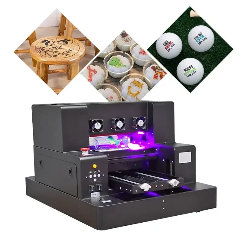 Stampante UV LED Irtop A4 con Testina L805 per Stampa su Palline da Golf, Cover per Telefoni e Articoli Personalizzati