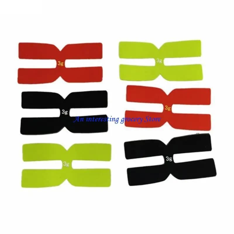652D 6Pcs Tennis Racket Weight Pads for Tennis Racket Silicone Weighted Pad Tennis Racket Weight Plate Tennis Racket Weights