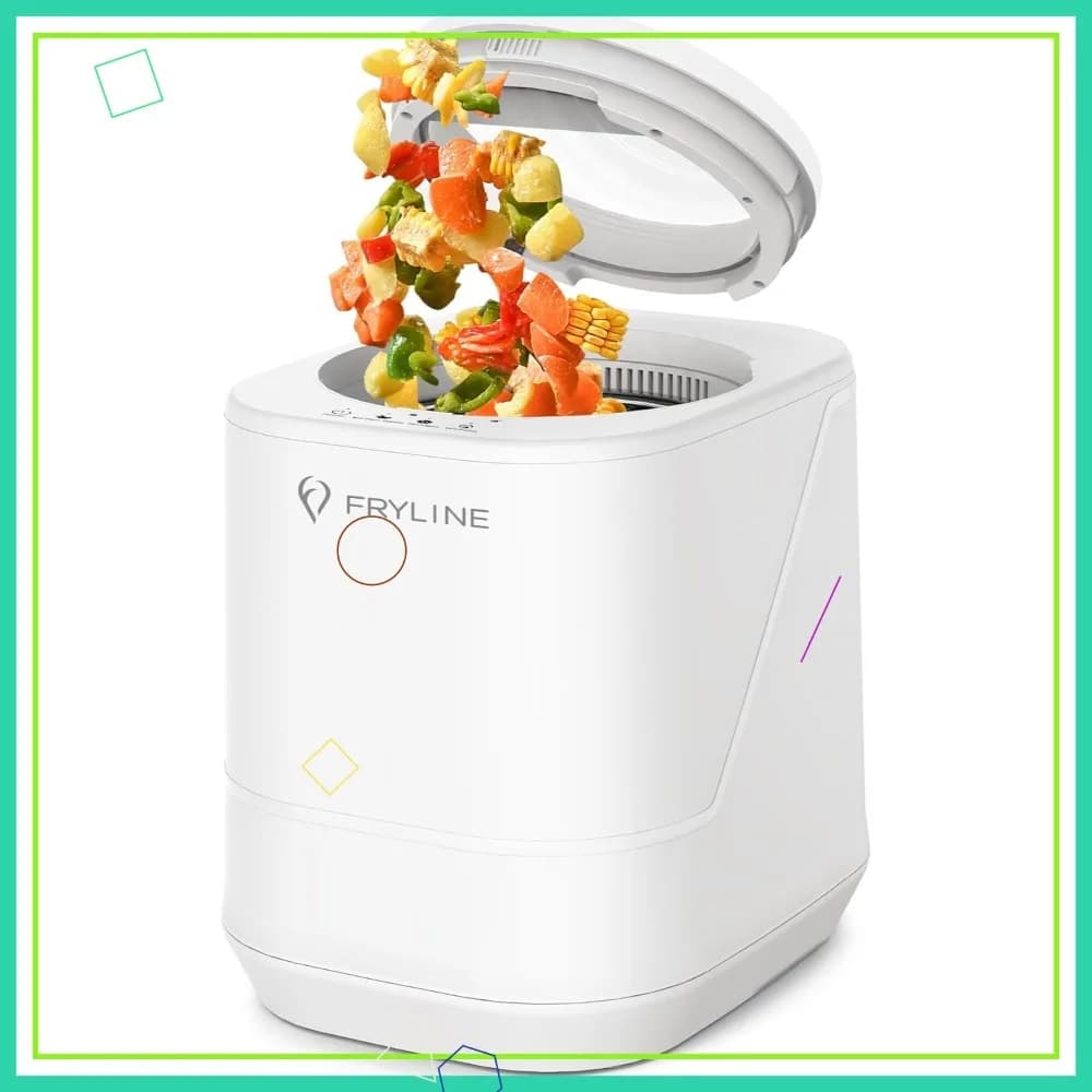 Composter Elettrico da 4L per Cucina, Contenitore Intelligente da Bancone, Inodore e Silenzioso, Autopulente, Trasforma i Rifiuti Alimentari in Fertilizzante