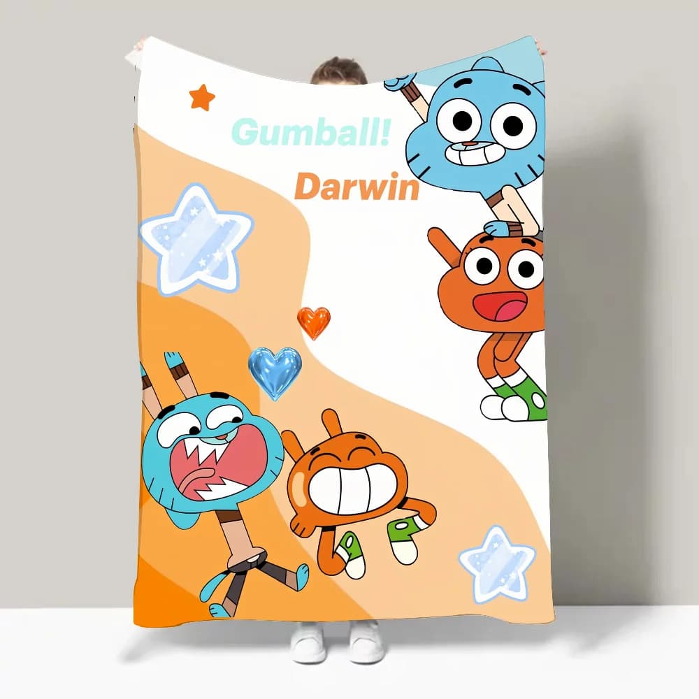 Cartoon The Amazing W-World of G-Gumball Blanket Soft and Skin Friendly For Couch Bed Napping Bedspread All Seasons Comforter