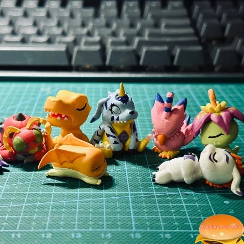Originale Giappone Gashapon Kawaii Anime Figura Digimon Sleep Doll Mostro Digitale Carino Gachapon Figurine Capsula Giocattoli Regalo