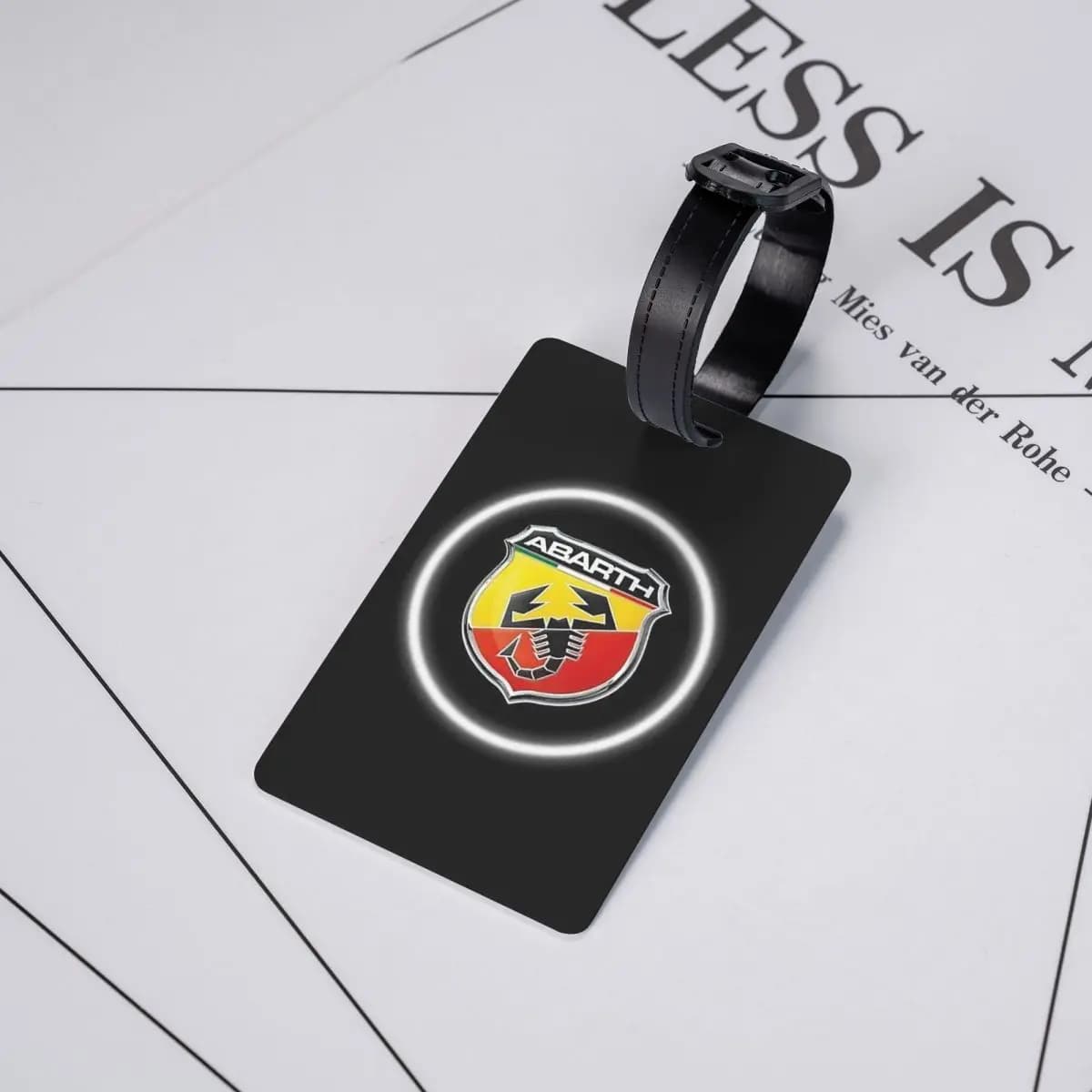 Etichette per Bagagli Abarth C Cool, Accessori per Valigie, Targhette per Bagagli da Viaggio, Porta Etichette con Spazio per Nome e Indirizzo