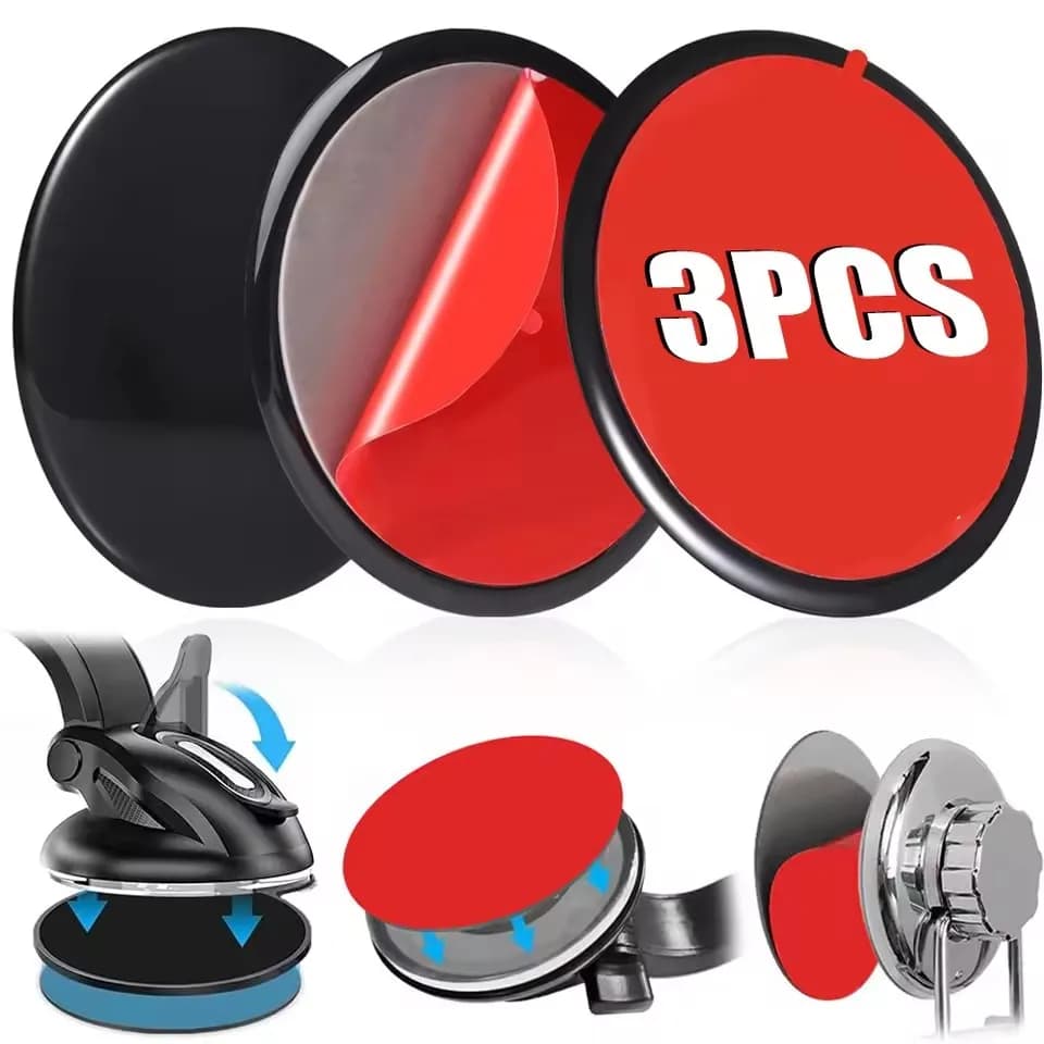 Universal Dashboard Adhesive Sticky Pad Set for Suction Cup Grip Car Mount Replacement Dash Camera Windshield Phone Holderstands