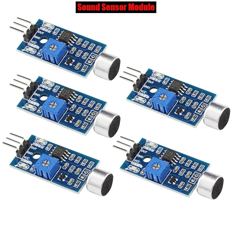 5 pcs high sensitivity audio sensor sound control sensor switch detection whistle microphone amplifier for Arduino