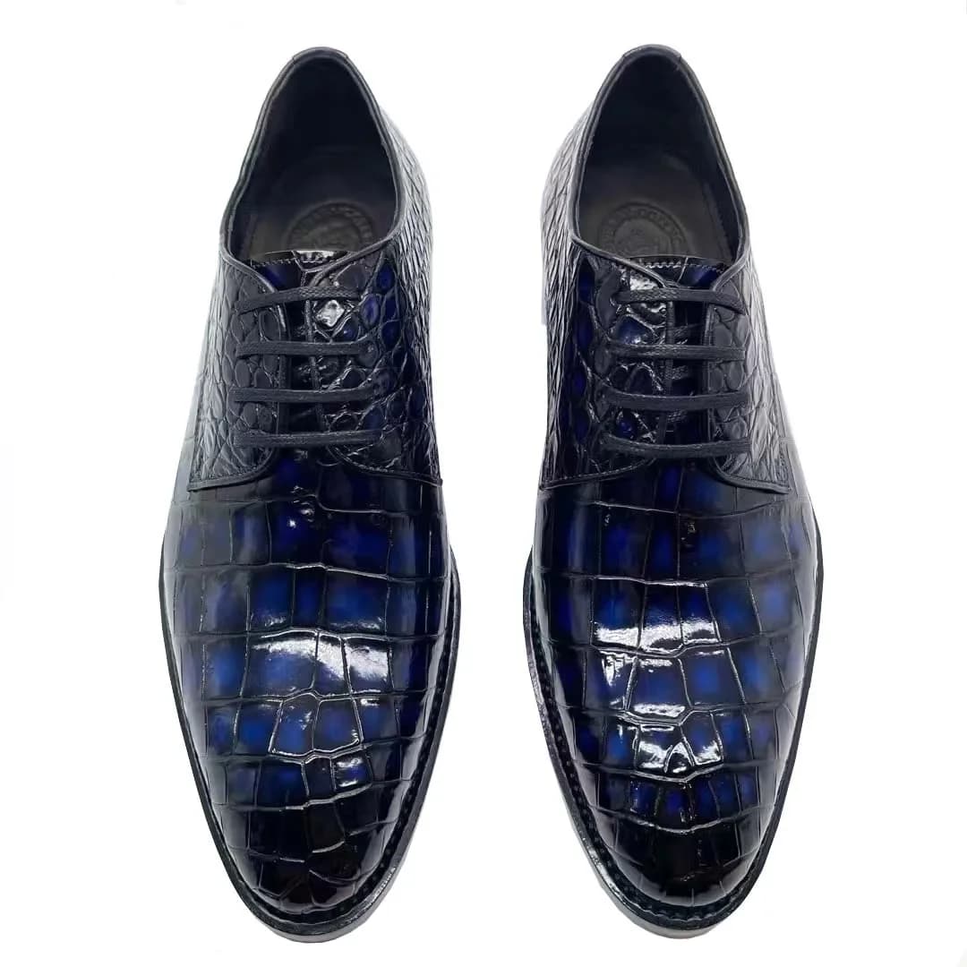 KEXIMA chue nuovi uomini di arrivo scarpe in pelle di coccodrillo pennello colore suola in pelle stringata