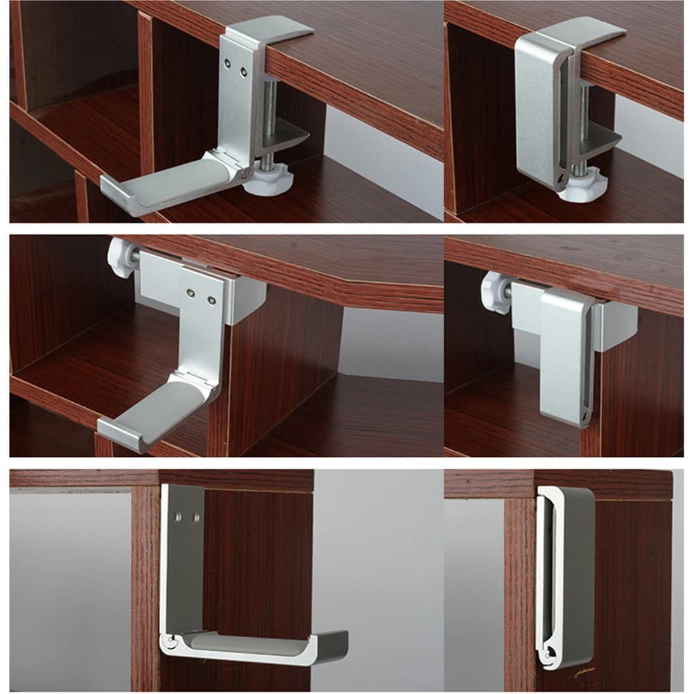 Foldable Addition with Adjustable Clamp Metal Earphone Hook Headphone Holder with PC Accessory Clamp