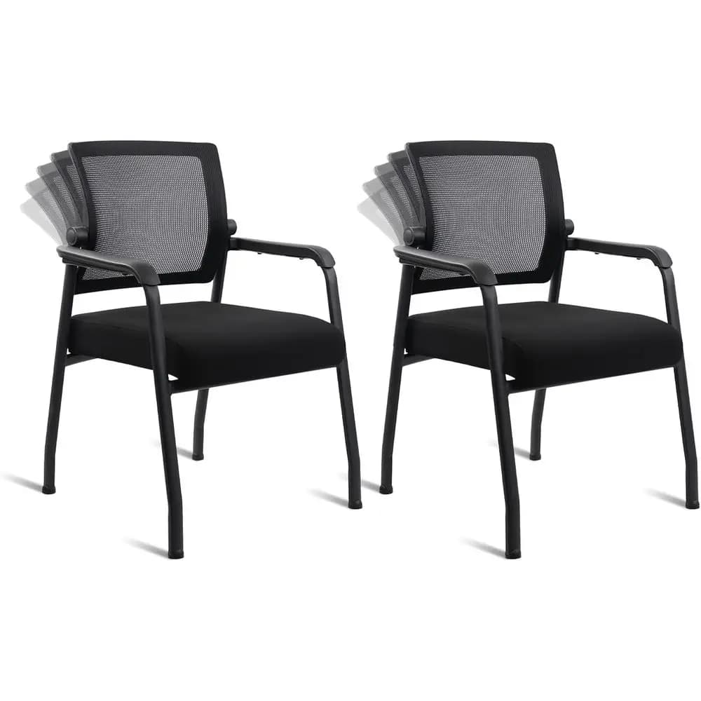 Sedia Ergonomica con Schienale in Rete Regolabile, Supporto Lombare e Seduta Imbottita per Sale d'Attesa, Uffici, Scuole e Chiese