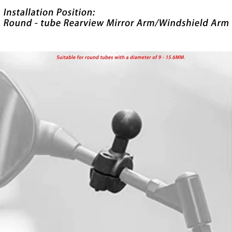 Mounting base for 1 inch ball head adapter Rear mirror bracket for handlebar motorcycle for action camera DJI GoPro Insta360