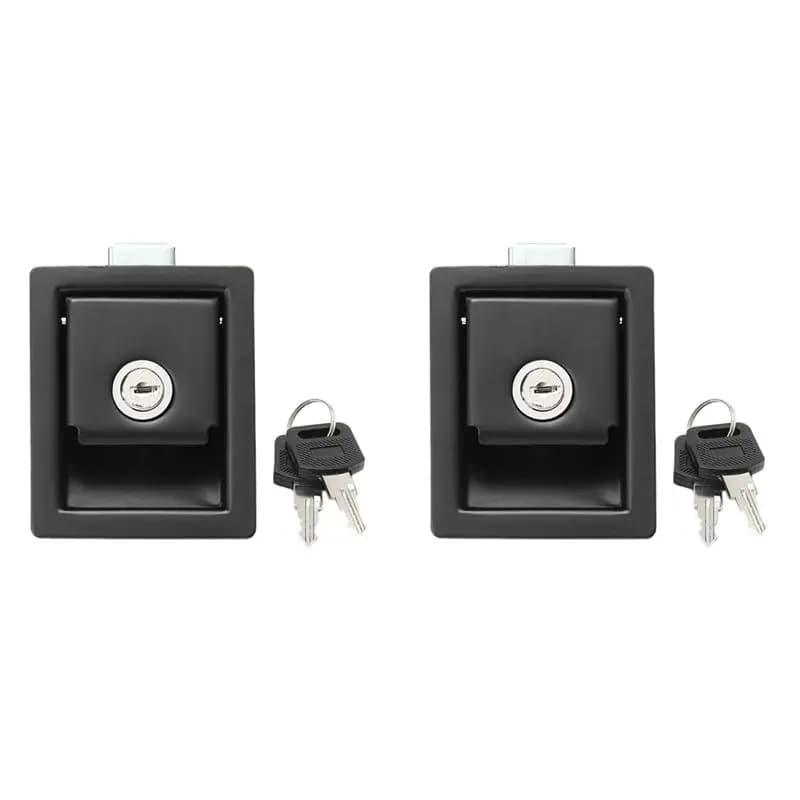 AC34-2Pcs Serratura a Maniglia per Porta d'Ingresso RV, Camper e Roulotte, Tipo a Pannello
