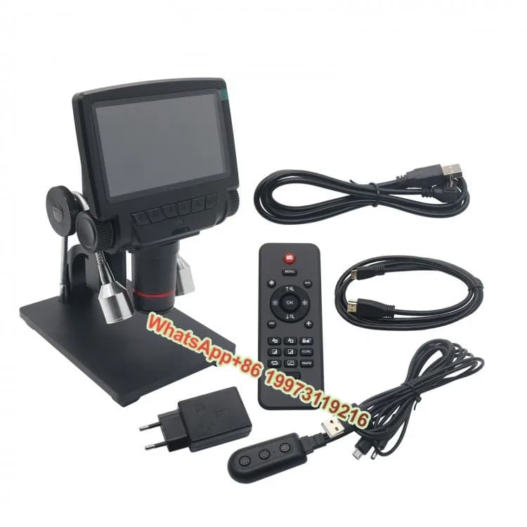 ADSM301 Andonstar Microscopio digitale con schermo da 5 pollici Microscopio USB per strumento di riparazione PCB