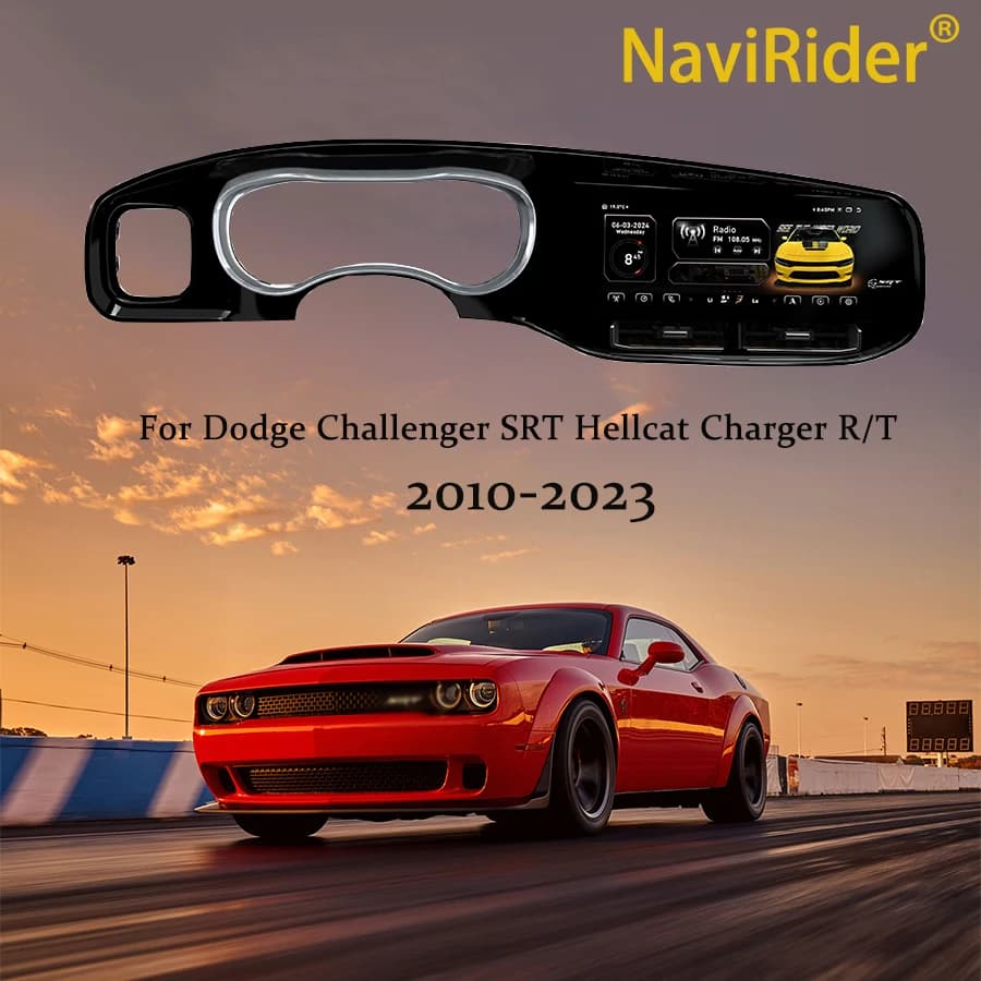Carplay Android da 12.3 pollici per Dodge Challenger SRT Hellcat Charger R/T 2010-2023 Navigazione GPS stereo Carplay Autoradio Monito