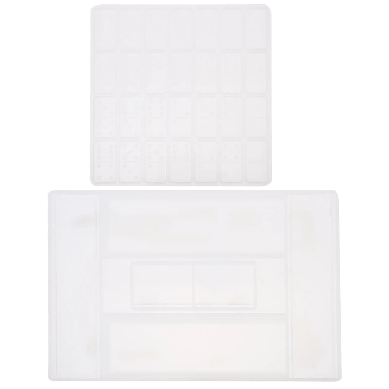 2 Pezzi Stampo in Silicone Morbido e Flessibile per Contenitore Domino, Ideale per Arte in Resina Fai-da-te, Creazioni Artigianali in Resina Epossidica, Stampo per Porta Domino Fatto a Mano