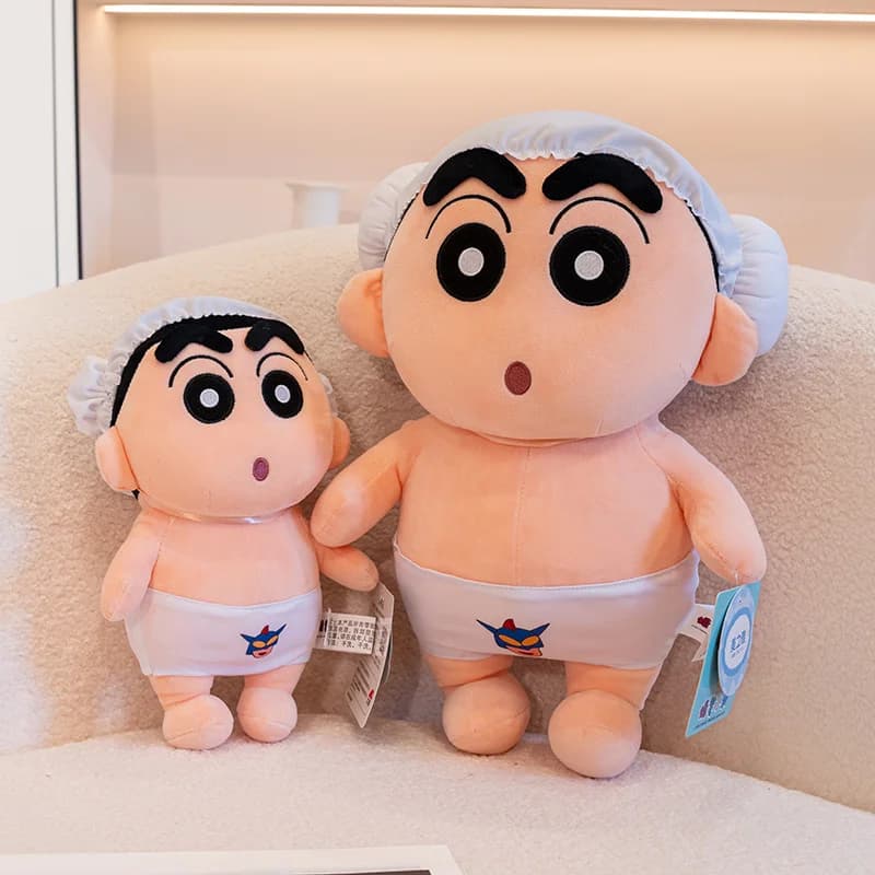 22/30cm Bath Version Crayon Shin-chan Plush Toy Cute Bathing Robe Stuffed Cartoon Doll Soft Fluffy Shinchan Plushie Toy Dolls