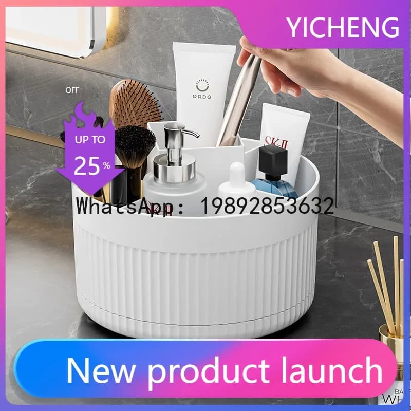 LYY 360 ° Contenitore Rotante da Tavolo per Pennelli da Trucco, Scaffale Cosmetico, Porta Pennelli Ombretto, Rossetti e Penne