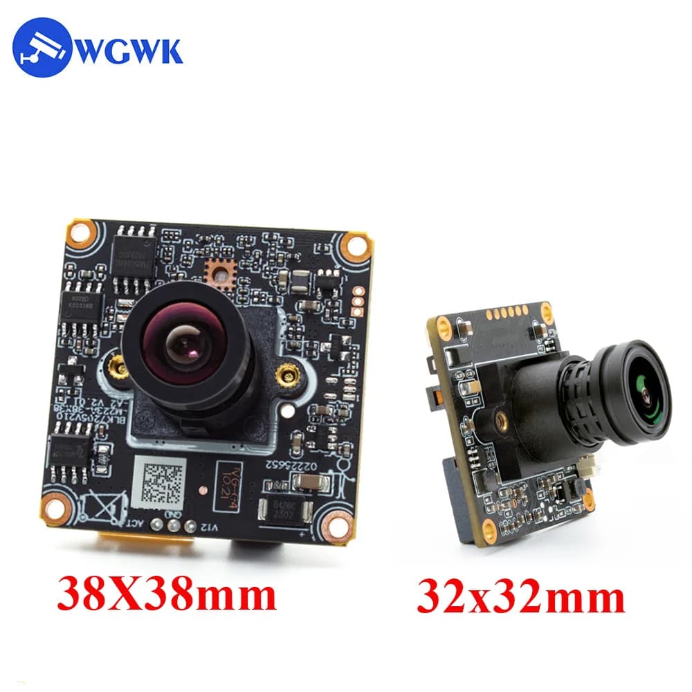 WGWK 38x38mm Scheda modulo telecamera IP HD 32x32mm Modulo webcam video industriale mini formato con obiettivo CCTV 2.8/3.6/6/8