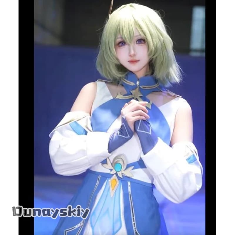 Kisekiya*Genshin Impact Tholindis Cosplay Costume Full Set Layla Wig Included Cute Dress Roleplay Outfit Sexy Blue Dress Cosplay
