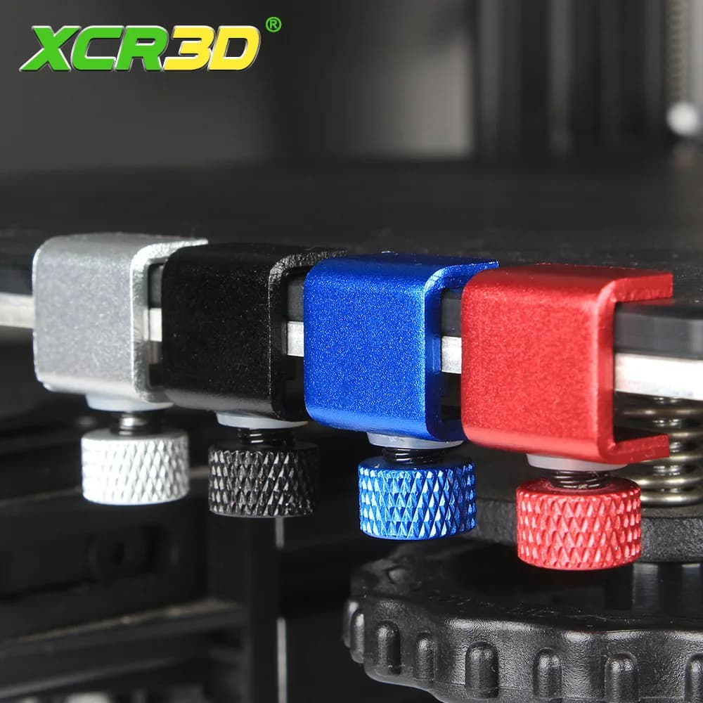 XCR3D 2 pezzi parti della stampante 3D piastra di vetro morsetto clip piattaforma di costruzione letto riscaldato fermo focolaio clip fissa regolabile per Ender 3