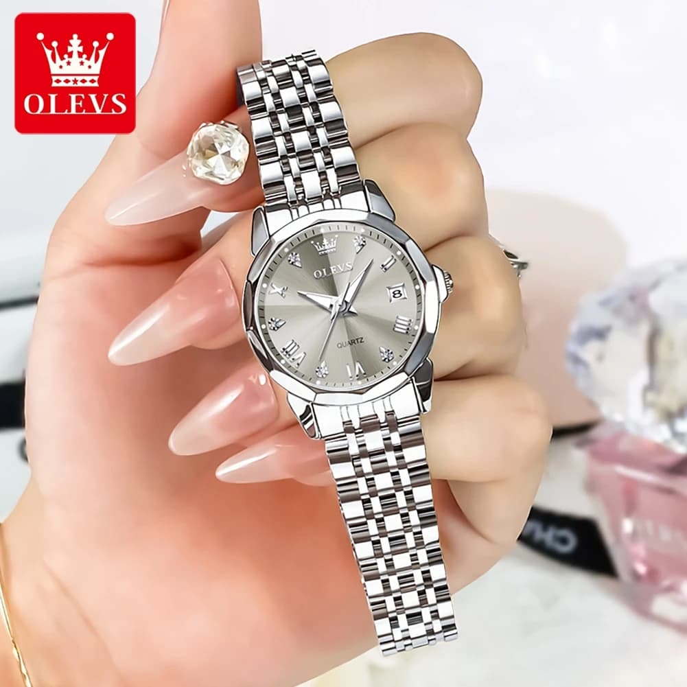 OLEVS Watch Women Luxury Watch for Women Small Ladies Classic Round Face Hand Analog Quartz Watch with Lights Waterproof 9931