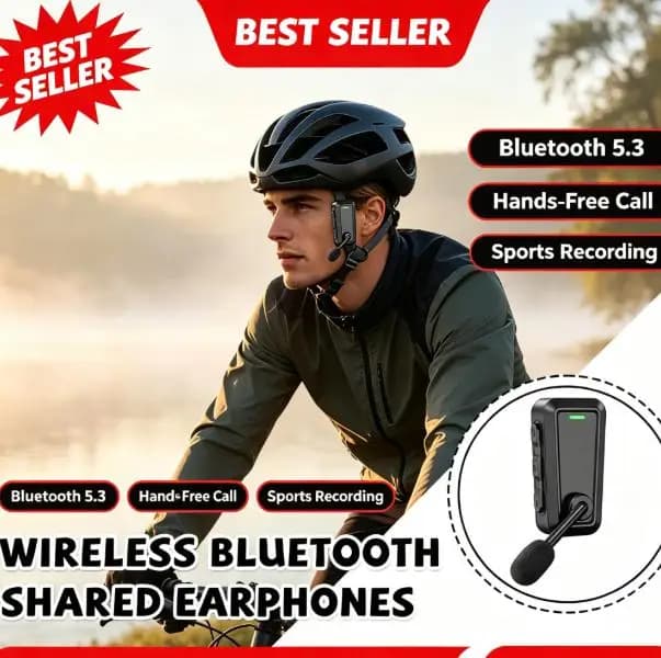 C10 Cycling Helmet Bluetooth Headset Wireless Music Sharing Earphones Noise Reduction Hands-Free Call Bike Helmet Intercom