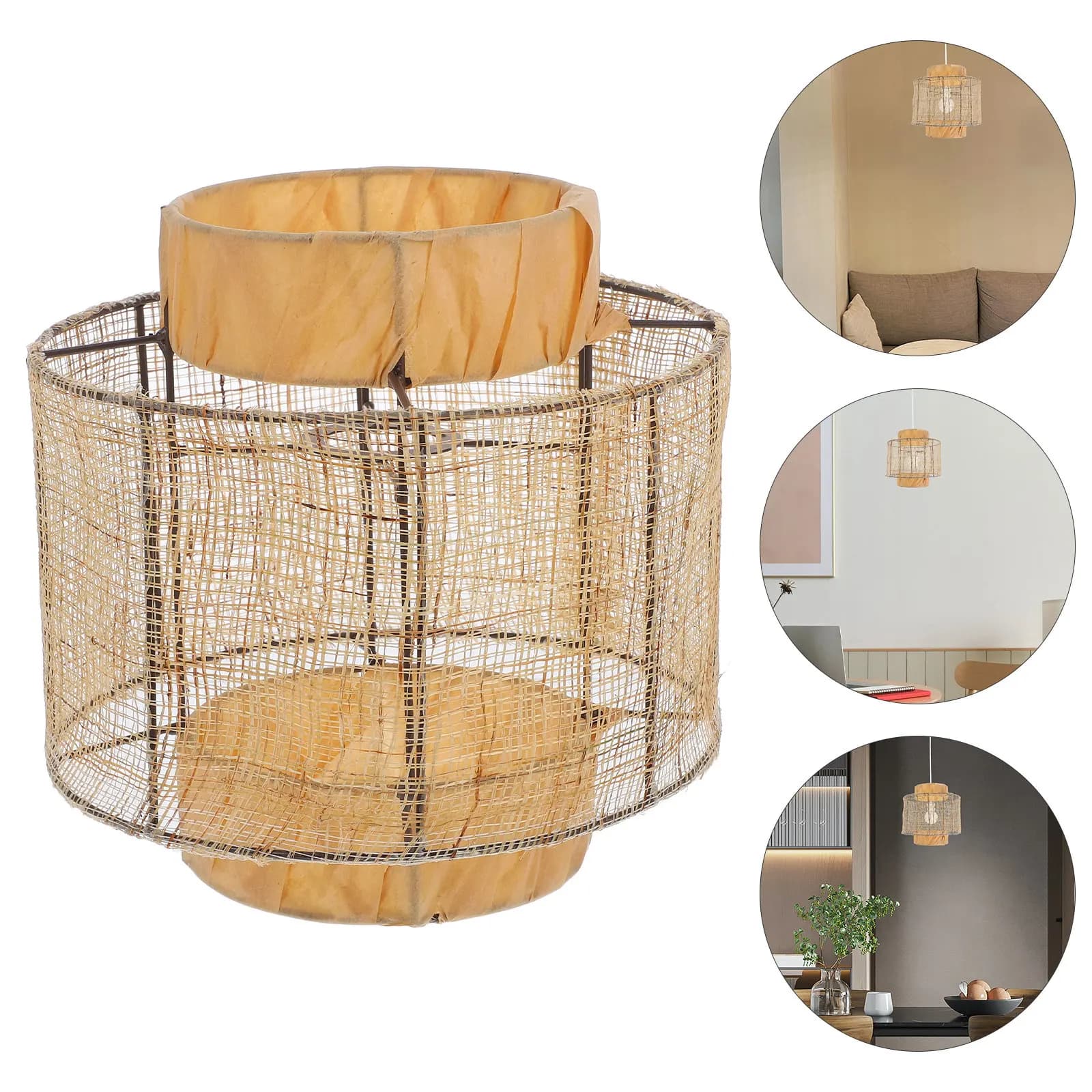 Paralume Intrecciato Sostitutivo per Lampada da Tavolo, Piccolo Paralume Moderno, Decorazione Rustica Boho per Casa e Ristorante