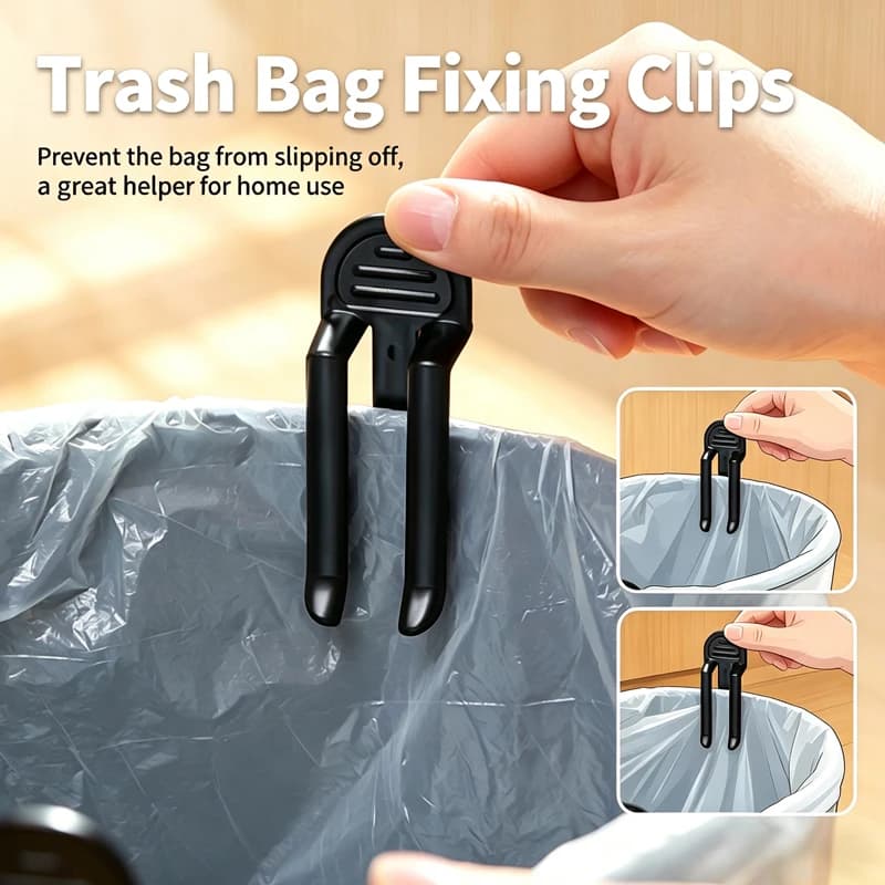 10 Pezzi Clip in Plastica Durevole per Sacchi della Spazzatura, Supporto Facile per Pattumiere, Gadget di Organizzazione per la Fissaggio dei Sacchi, Supporto per Sacchi della Spazzatura