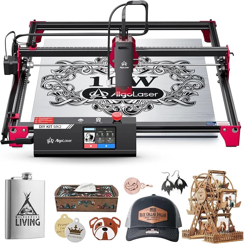Algolaser DIY Table 40*43cm CNC Laser Cutter Engraver 3.5” Touch Scree Phone&WiF Metal Wood CNC Lase Cutting Engraving Machine