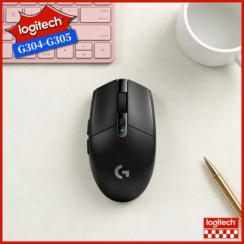 Logitech G305 Wireless Gaming Mouse 12000 DPI 6 Programmable Buttons LIGHTSPEED Low Latency For Windows Gamer