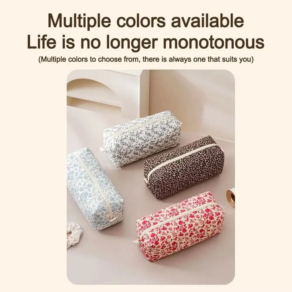 Soft Hair Dryer Storage Bag Large Capacity Quilting Cotton Curling Iron Carrying Case Portable Dustproof Cosmetic Bag