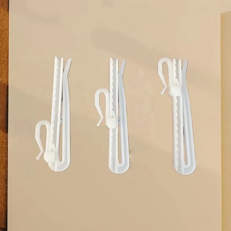 7cm Adjustable Curtain Hooks 76 pcs, Adjustable Height Design, Strong Load Support, for Living Room Curtains