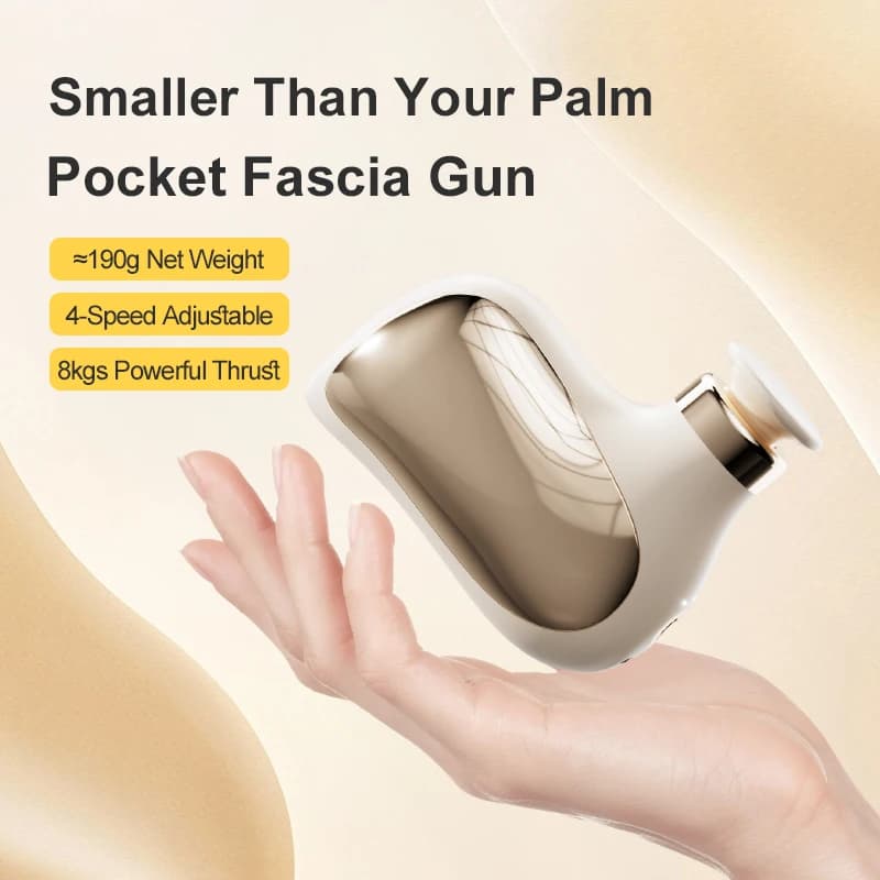 Multifunctional Mini Wireless Massage Gun with Silicone Vibrant Head Modified for Office and Home Fitness