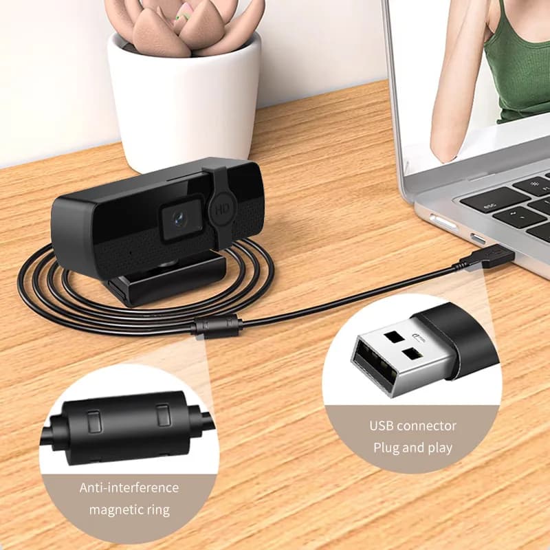 Videoconferenza web per computer HD con webcam con microfono