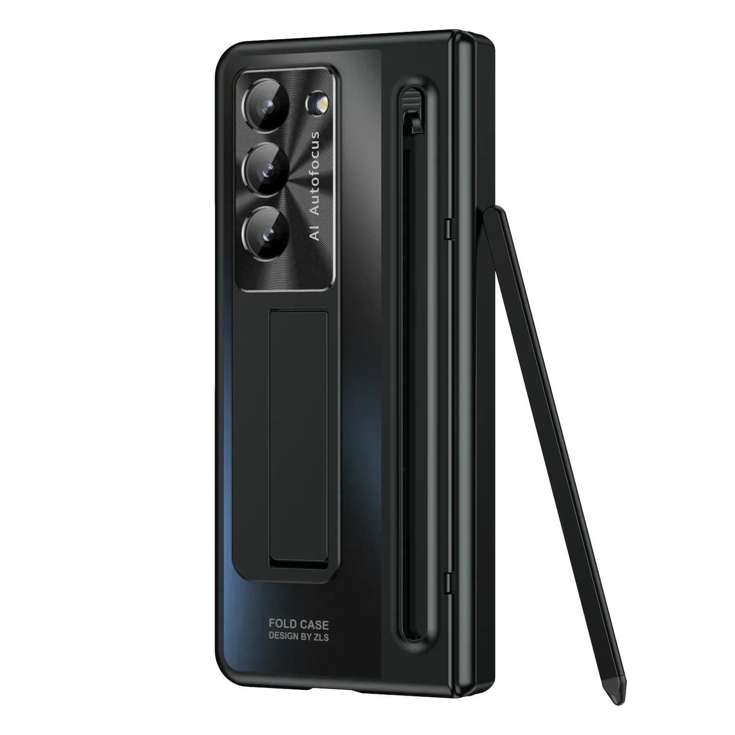 Business 360 ° Custodia Protettiva Completa con Cerniera per Samsung Galaxy Z Fold 7 6 5 4 con Slot per S Pen, Pellicola in Vetro Temperato e Supporto