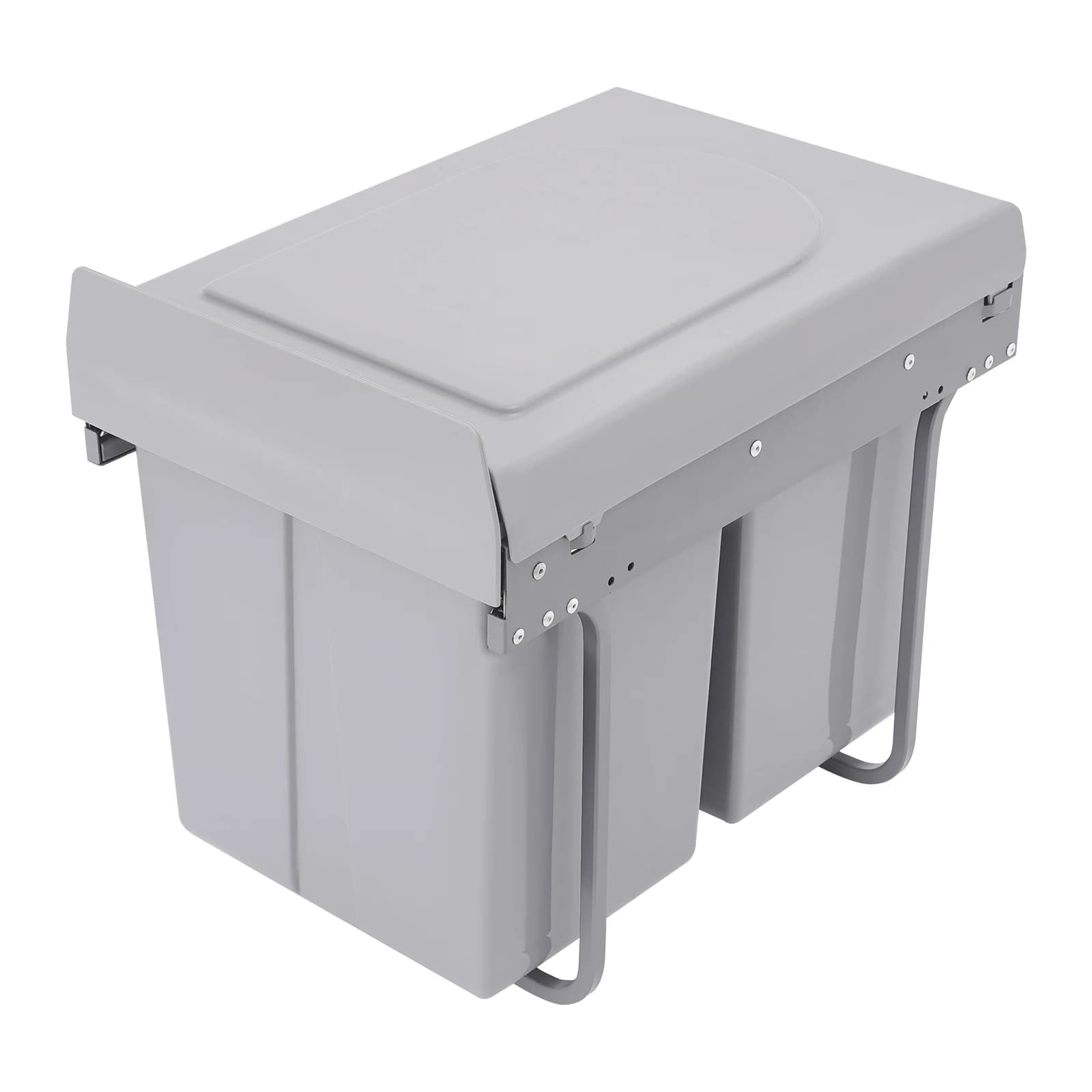 20L Cucina Bidone dei rifiuti 49*35*43 cm Doppio estraibile Riciclaggio della spazzatura Bidone della spazzatura scorrevole Cucina Riciclare Bidone dei rifiuti Smaltimento degli alimenti per