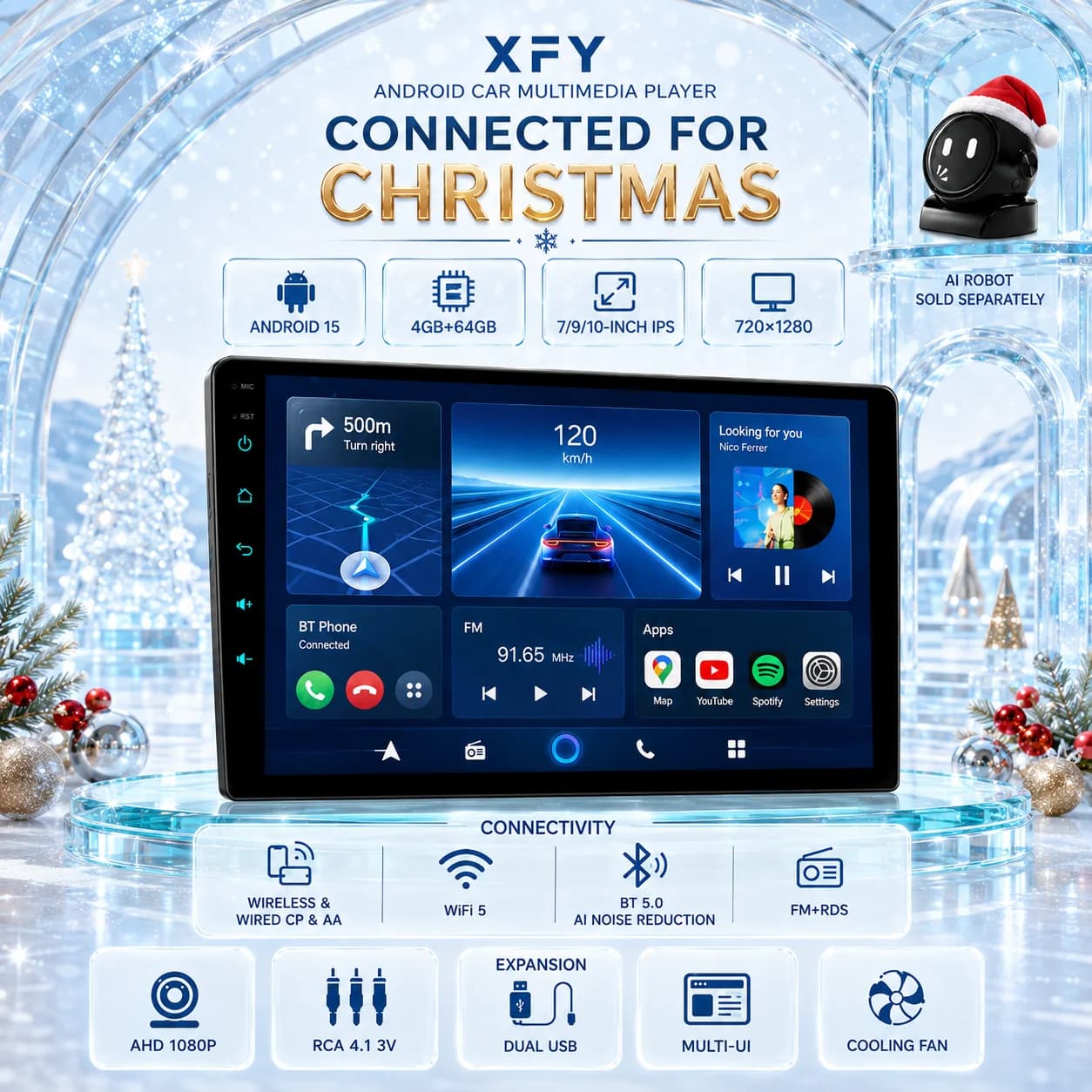 2Din CarPlay Android Car Screen Auto Multimedia Universal Player BT USB HD Touch Screen Mirror Link Autoradio 7/9/10"Car Radios
