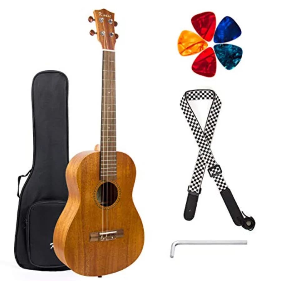 Professional mahogany ukulele for live performance and studio use, warm brown finish, smooth fretboard and balanced DGBE tuning