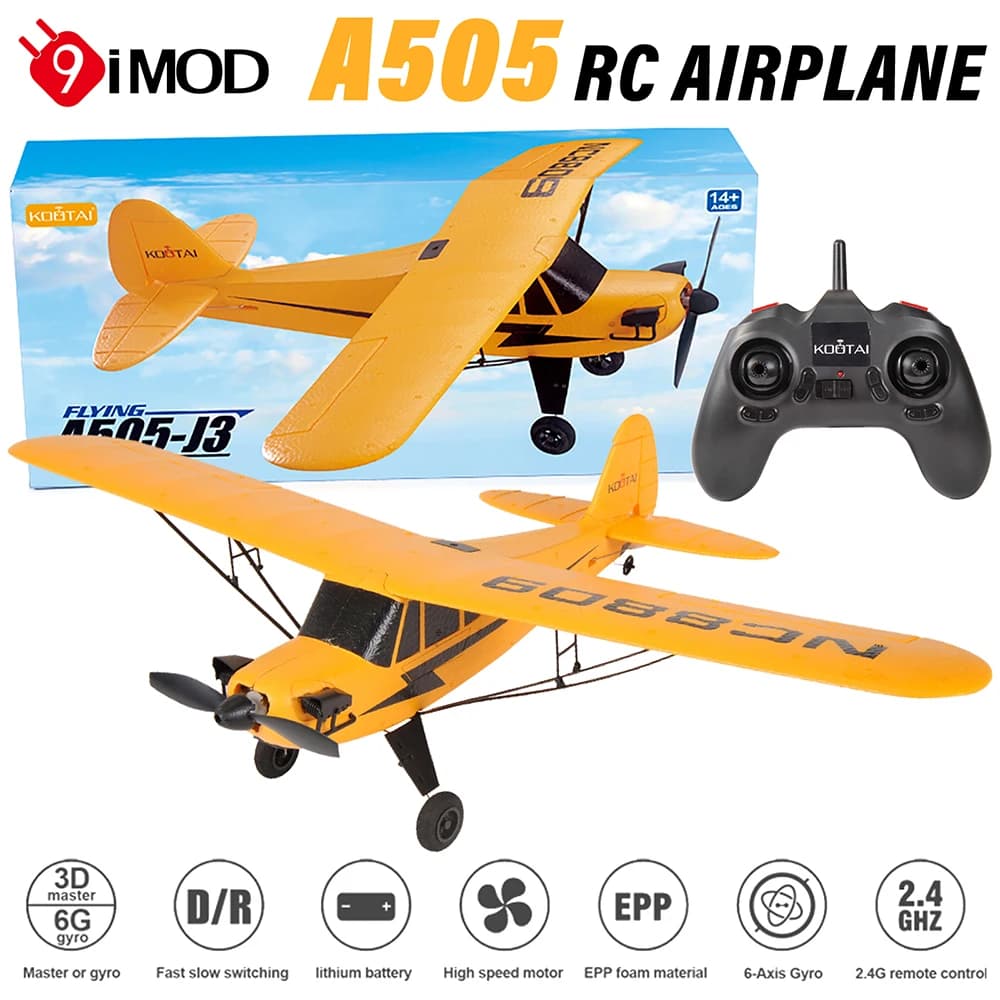 9IMOD A505 J3 RC Aereo Aereo telecomandato EPP 3D/6G 3CH Scala 2.4GHz Modello di aereo ad ala fissa per regalo per bambini principianti