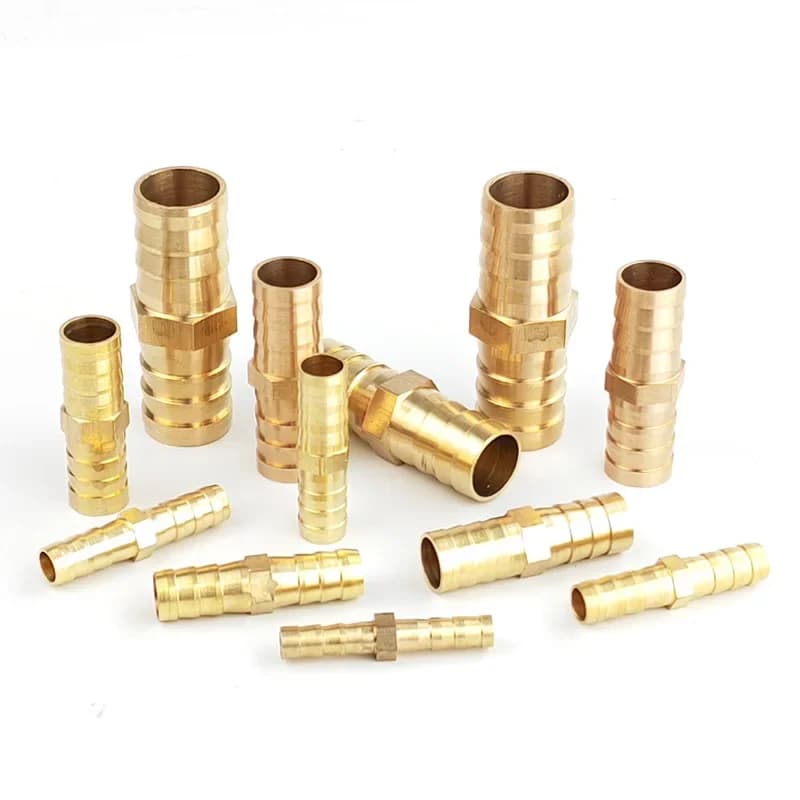 Raccordi per tubi dell'acqua a pagoda in rame Connettore rapido Adattatore per irrigazione da giardino 10 pezzi Tubo flessibile per giunto a doppia pagoda in ottone