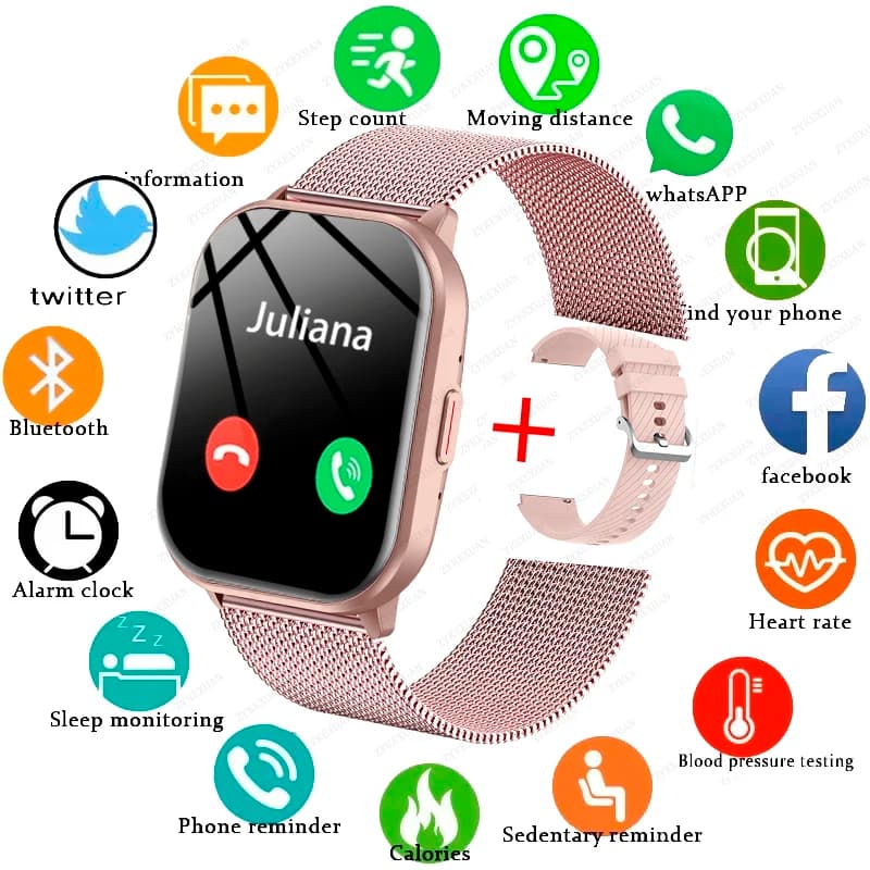 New Smart Watch Man Woman Heart Rate Blood Pressure 100+ Sports Mode Fitness Tracker Bluetooth Smartwatch Man for Android