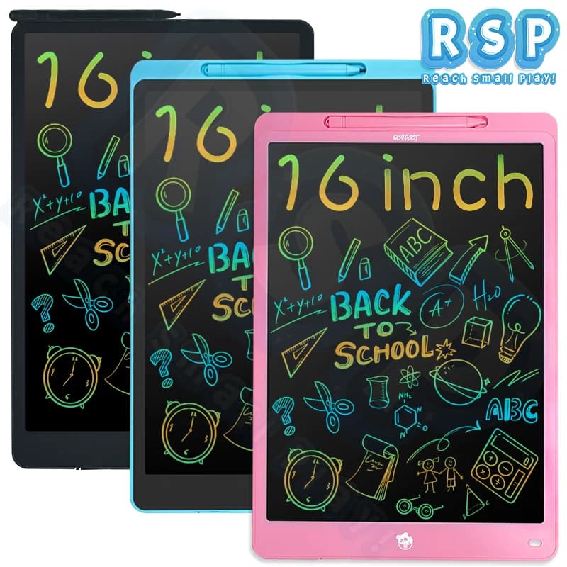 RSP 16 Inch Big LCD Drawing Tablet Writing Board Doodle Chalkboard Message board Painting Learning&Education Toys for Kids Gifts