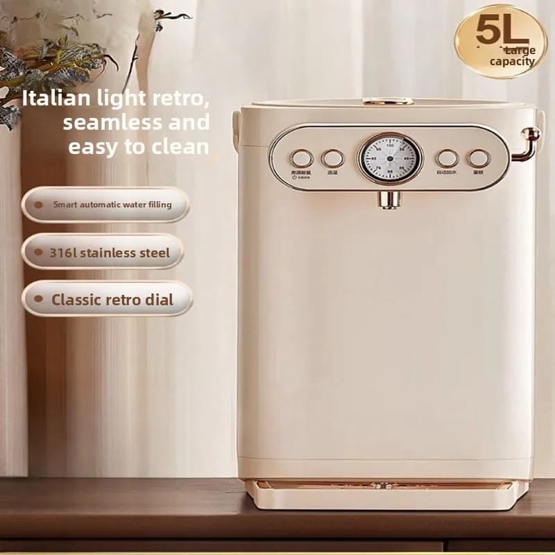Electric kettle with automatic water supply, smart for domestic use, with constant temperature, electrical thermos insulating.