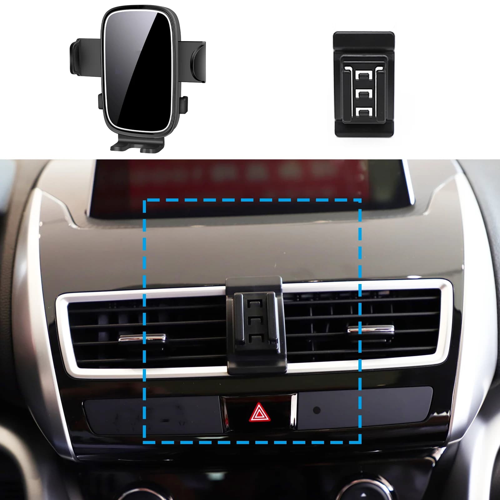 Misura per Mitsubishi Eclipse Cross 2018 2019-2024 Supporto per telefono su misura Supporto per cruscotto Base per schermo senza trapano per auto ​ ​ accessori