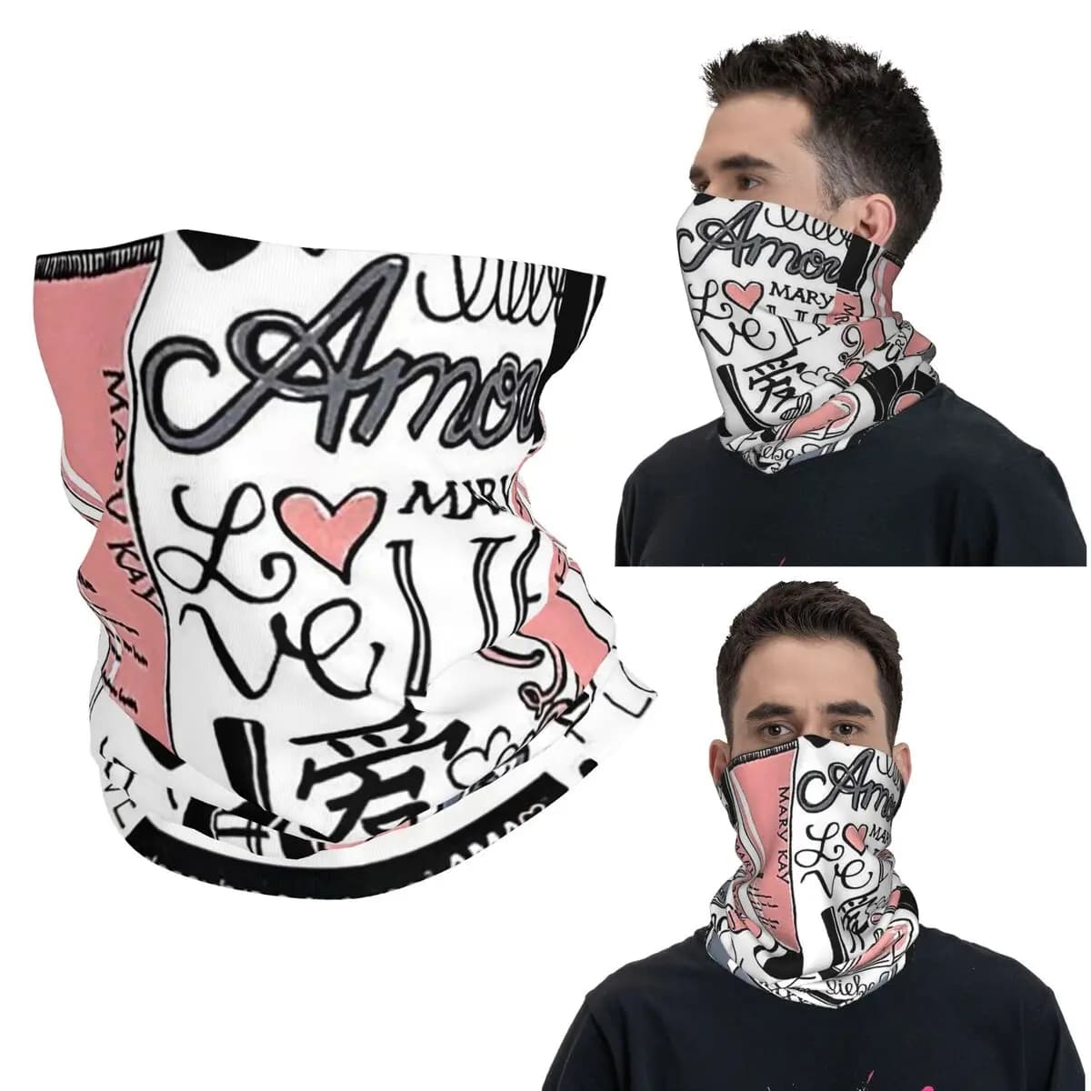 Mary Kay Cosmetics Bandana Copricollo Sciarpa stampata Maschera multiuso per sport all'aria aperta Unisex Adulto Lavabile