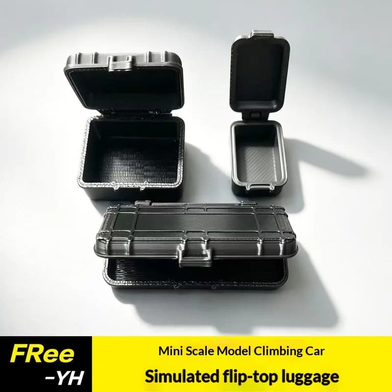 Yh Simulation Flip Luggage Case Small Scale Rc Crawler Car Exterior Decoration Upgrade Accessory For Remote Control Vehicle