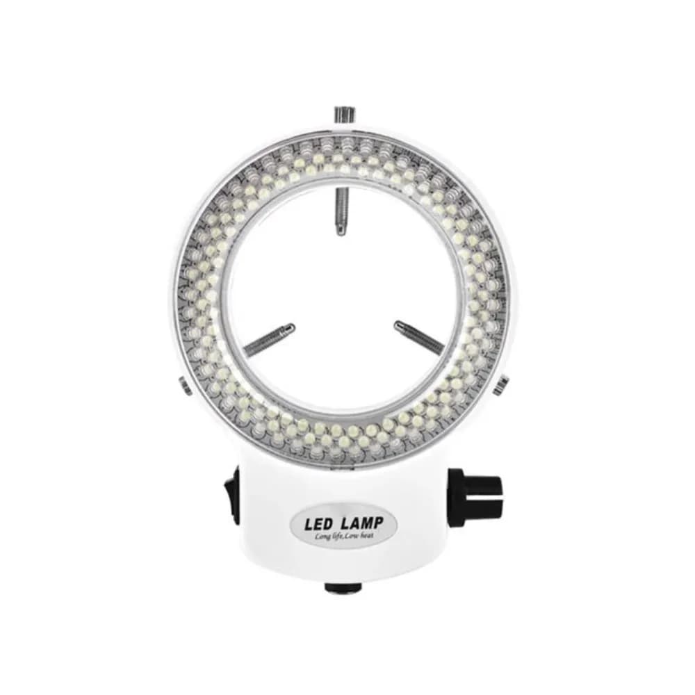 Luminous ring for black microscope Not flicker Adjustable illuminator EU/US/UK Adjustable dimmer 144 LED light ring