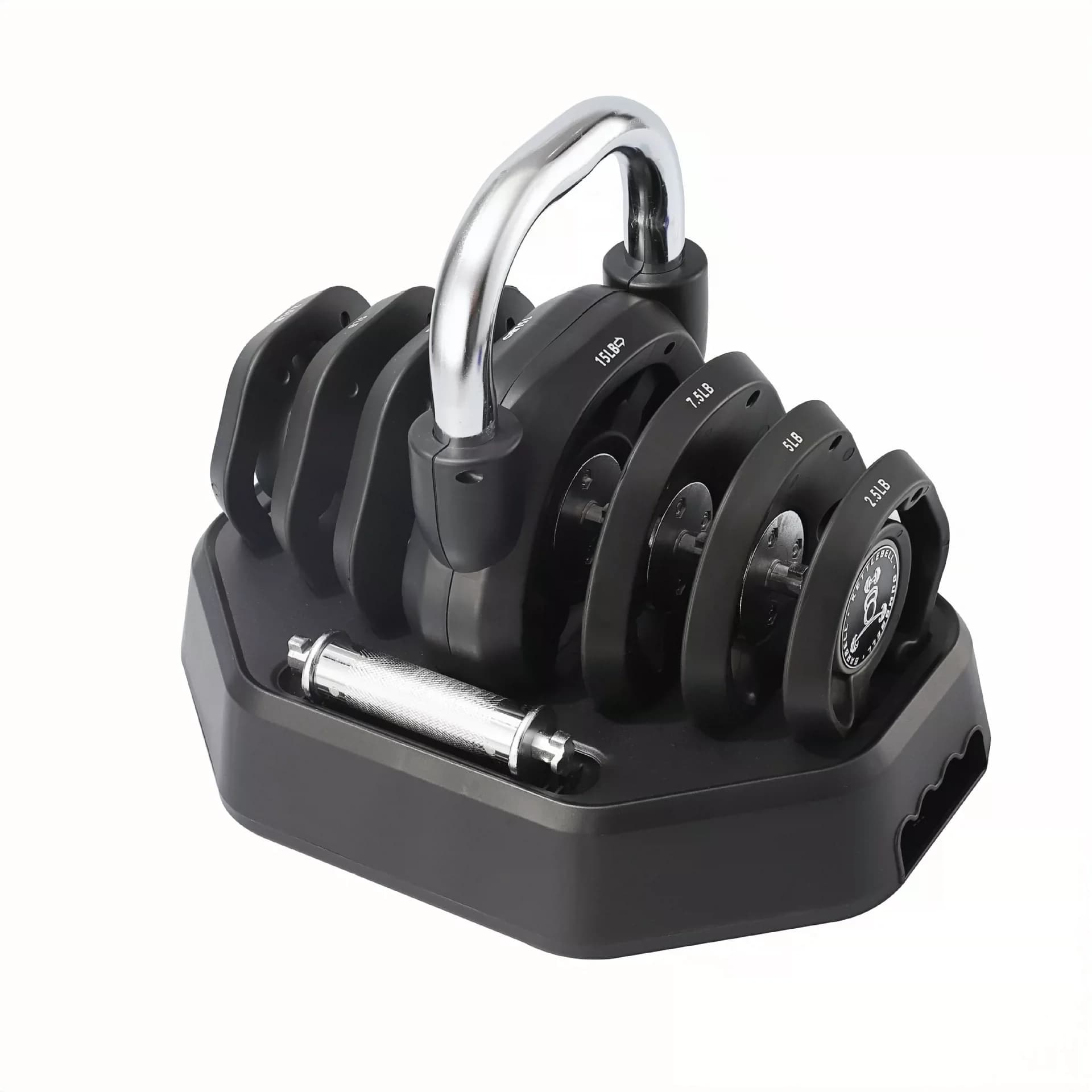 Set di Pesi Personalizzabile 3-in-1: Manubri, Bilanciere e Kettlebell Regolabili per Palestra Domestica