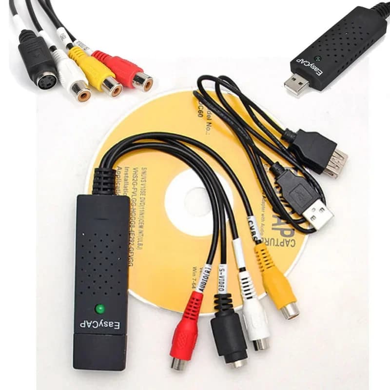 Easycap USB 2.0 Vido Audio TV DVD VHS Video DVR Converter scheda di acquisizione registra Video analogico a digitale per Computer/telecamera CCTV