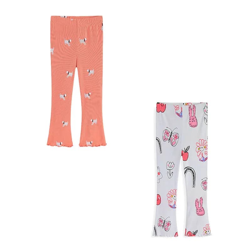 Metri da salto Tutti stampati Nuovi pantaloni leggings per bambini floreali con taglio a stivale Pantaloni skinny per bambini di vendita caldi Pantaloni a matita completi