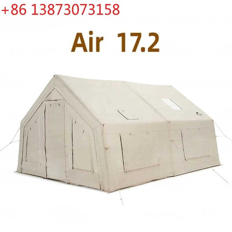 Naturehike Air 17.2 Inflatable Tent Waterproof Portable Breathable Travel 3-4 Person Family Tent Outdoor Camping Tent Big Space